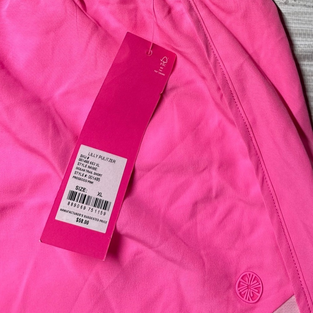 Lilly Pulitzer Luxletic Women's XL Hot Pink Performance Running Shorts NWT - Picture 7 of 12